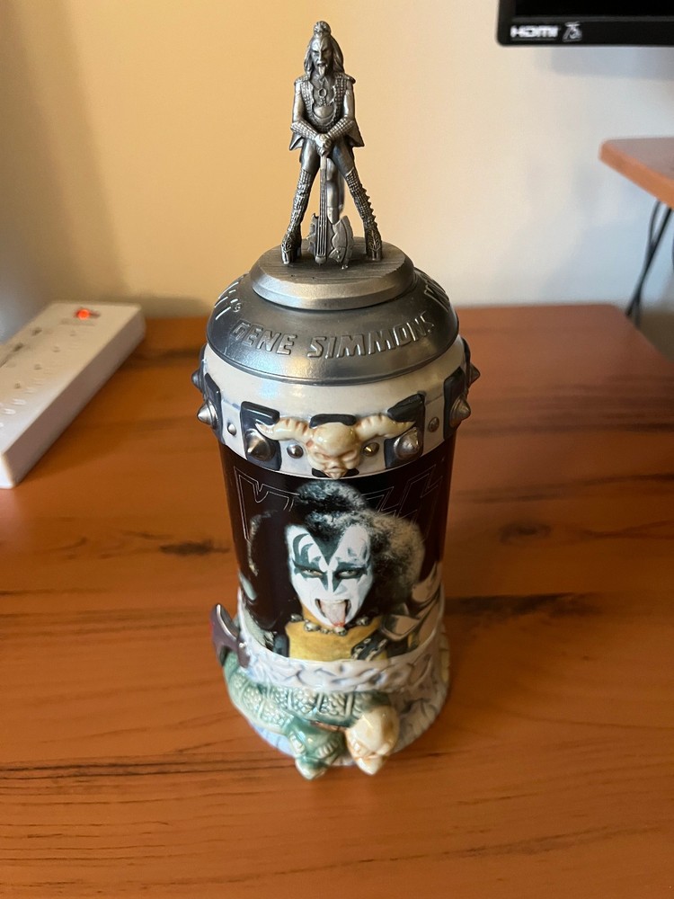 KISS 10" GENE SIMMONS COLLECTIBLE STEIN LIMITED EDITION W/COA