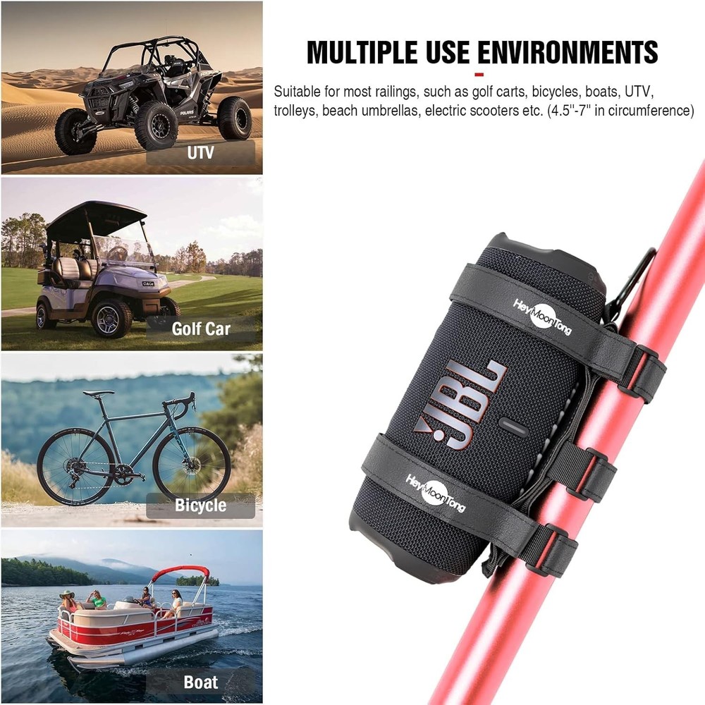 Waterproof Speaker Mount for Bluetooth Speakers 12''-20'' - Perfect for UTVs,...