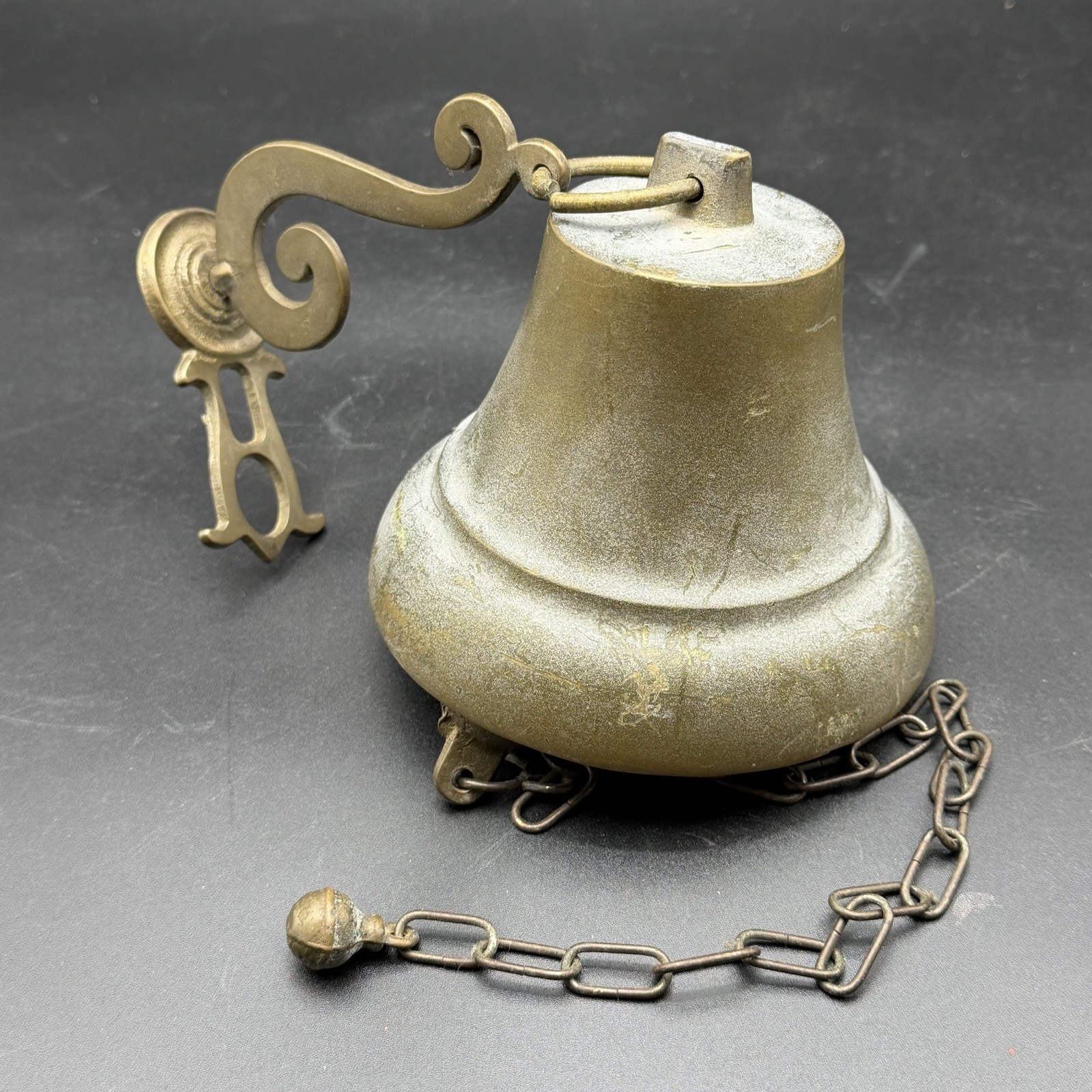Vintage Wall Mount Hanging Bell Solid Brass