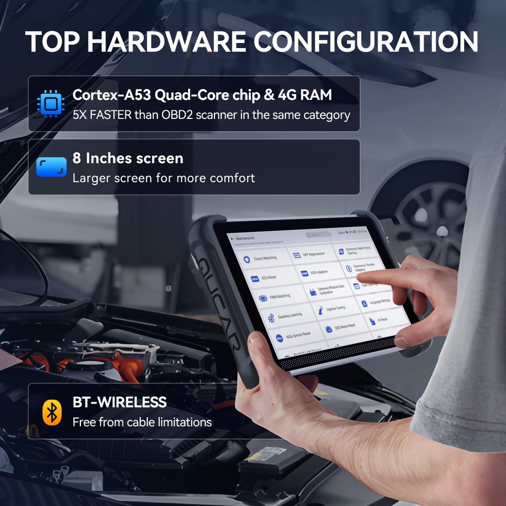 AI MUCAR 892BT TKEY101 TPMS Programming Car Diagnostic Tool KEY Coding LifeFree