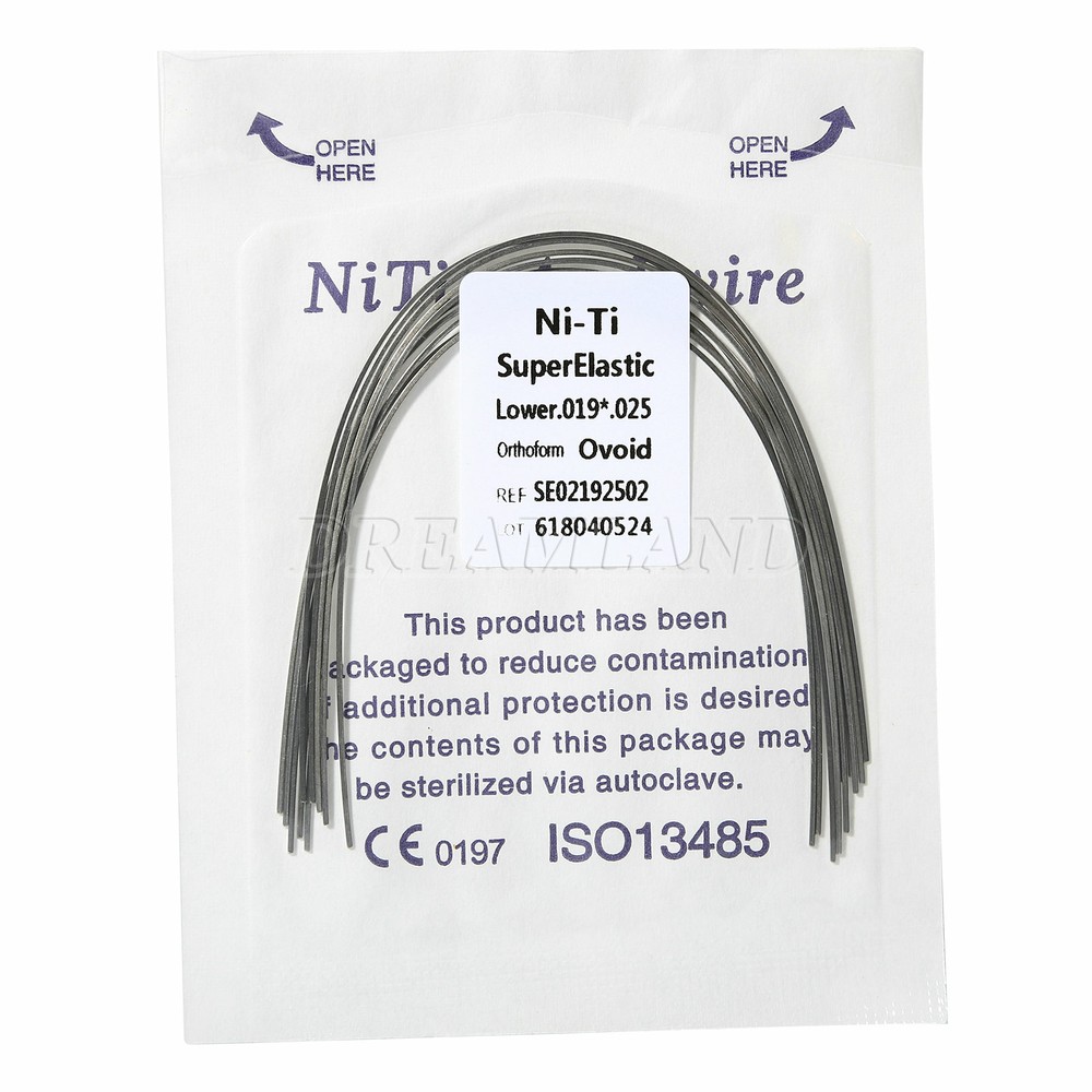 100PCS Dental Ortho Niti Rectangular Arch Wire Super Elastic / Metal Brackets