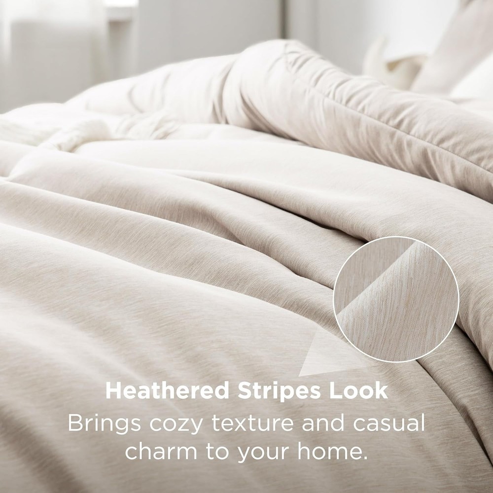 Luxury Queen Comforter Set in Beige - Soft, Versatile & Machine Washable