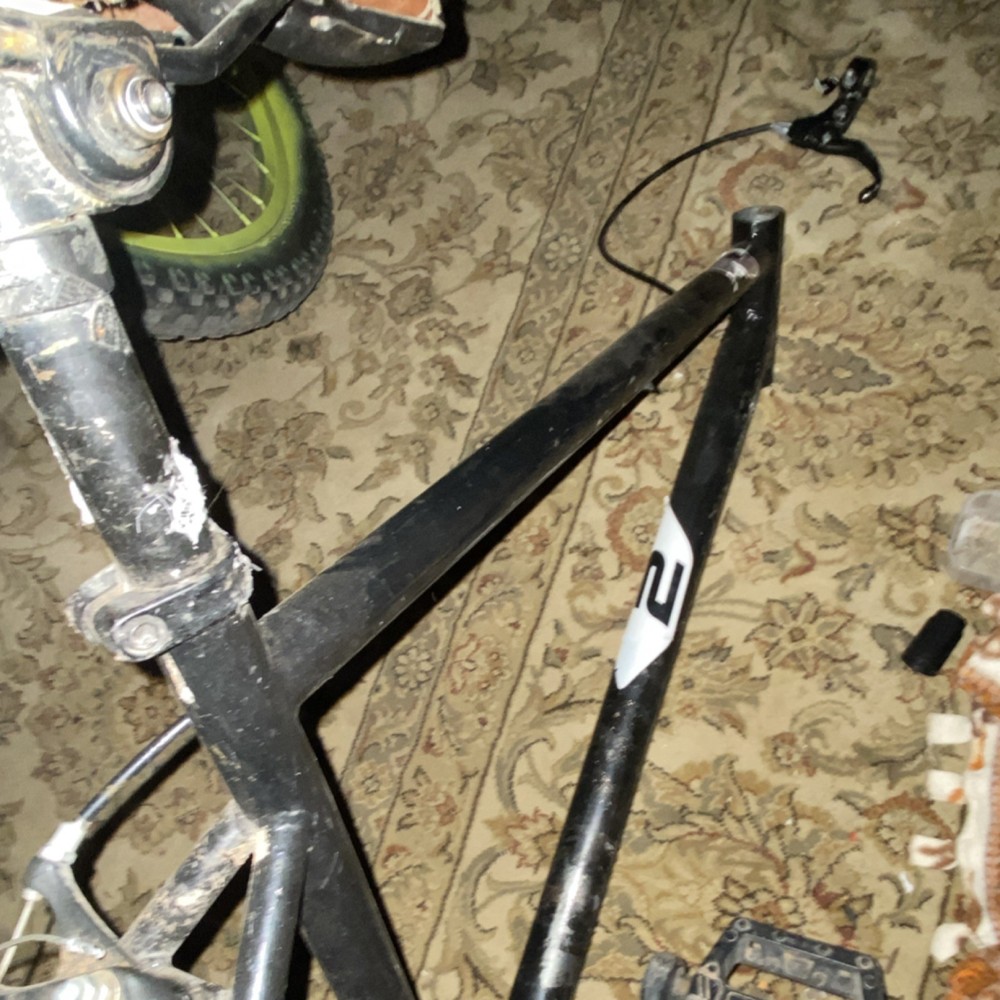 Black Steel Bicycle Frame