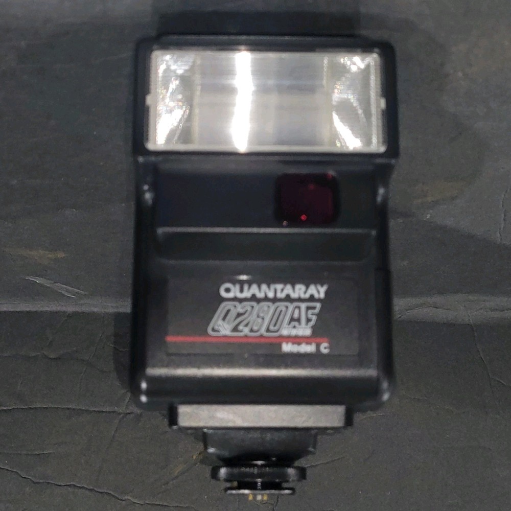 Quantaray Q280AF Model C Automatic  Electronic Flash. Mint In Box.