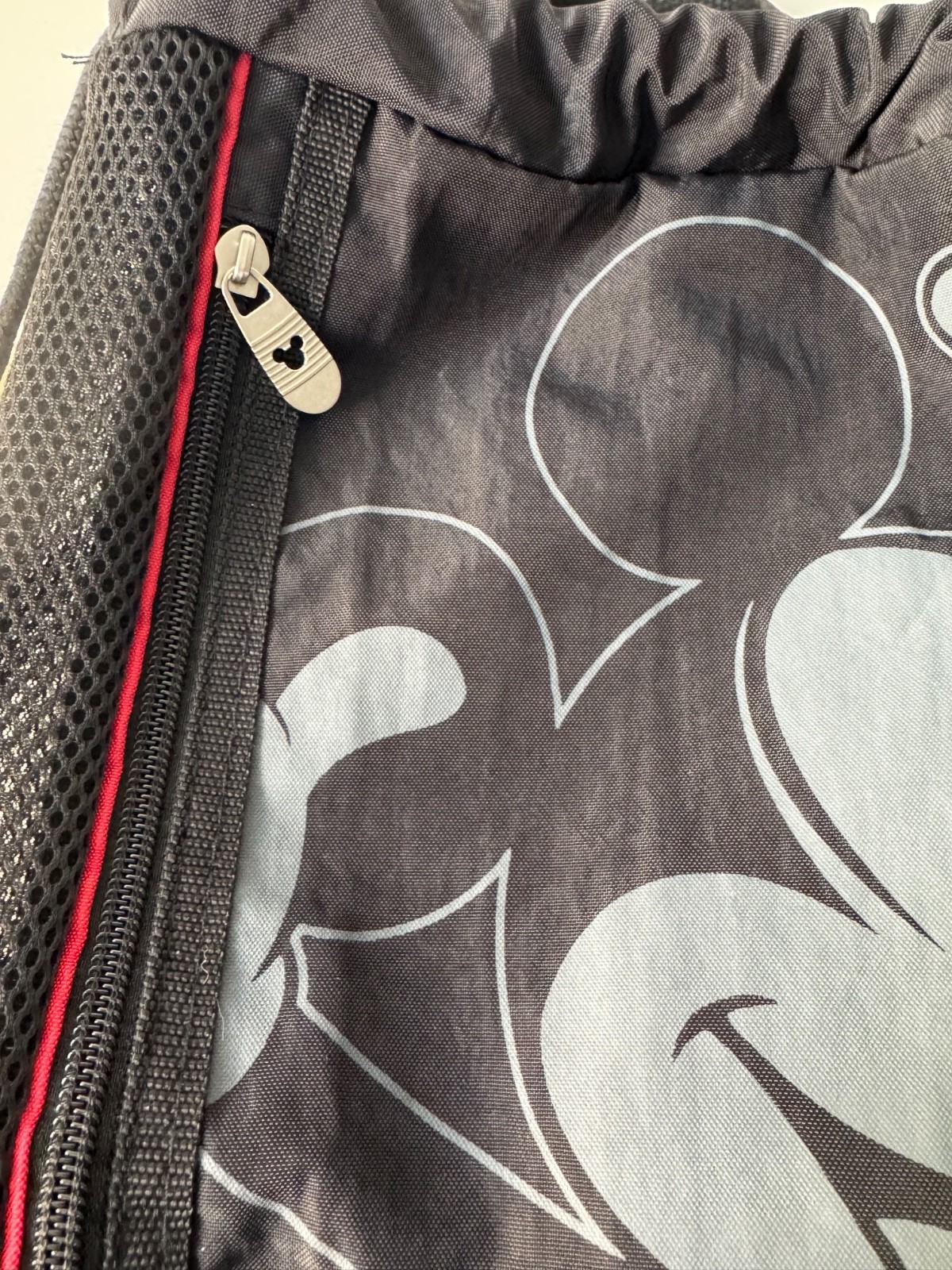 Disney Parks Walt Disney World Mickey Mouse Drawstring Cinch Bag Black & Red