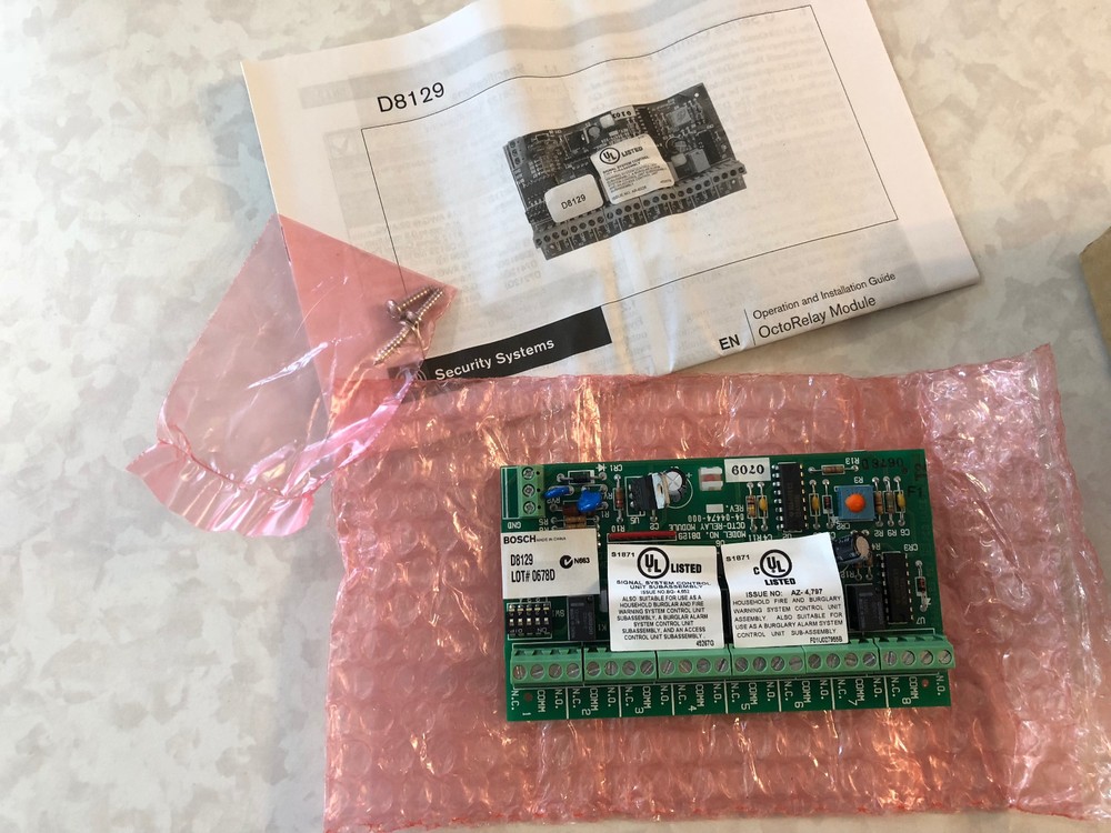 NIOB Bosch Radionics D8129 Security System Octo-Relay Module Board