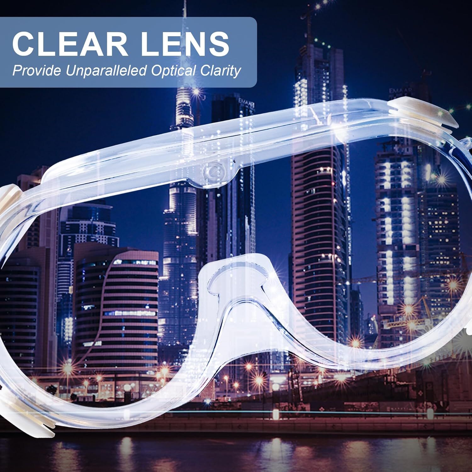 2-Pack Safety Goggles Anti-Fog Lab Protective Glasses Clear Lens Eye Protection