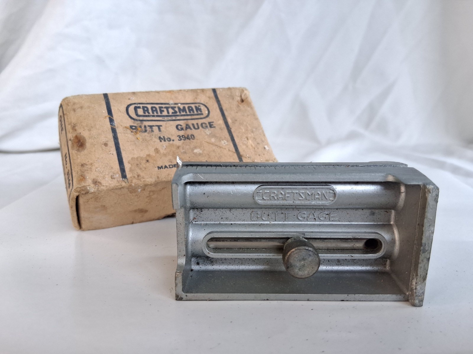 Vintage Craftsman No. 3940 Mortise Butt Gage Marking Scribe Tool - Made in USA