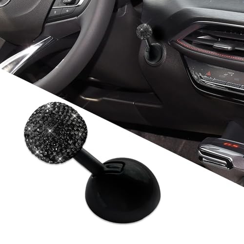 Car Push to Start Button Rocker, Engine Start Stop Button Cover, Black