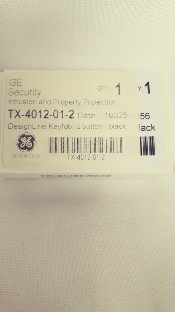 GE Security TX-4012-01-2 Design Line 2 Button Remote Key Fob