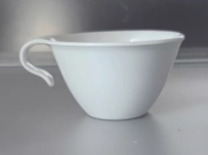 Corelle (Corning) WINTER FROST WHITE Flat Cup - Hook Handle