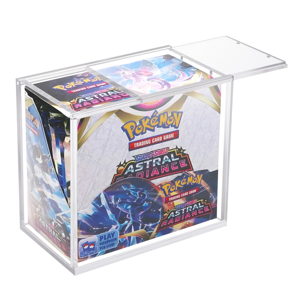 Pokemon TCG Booster Box Acrylic Case Magnetic Protective Display Case Stackable