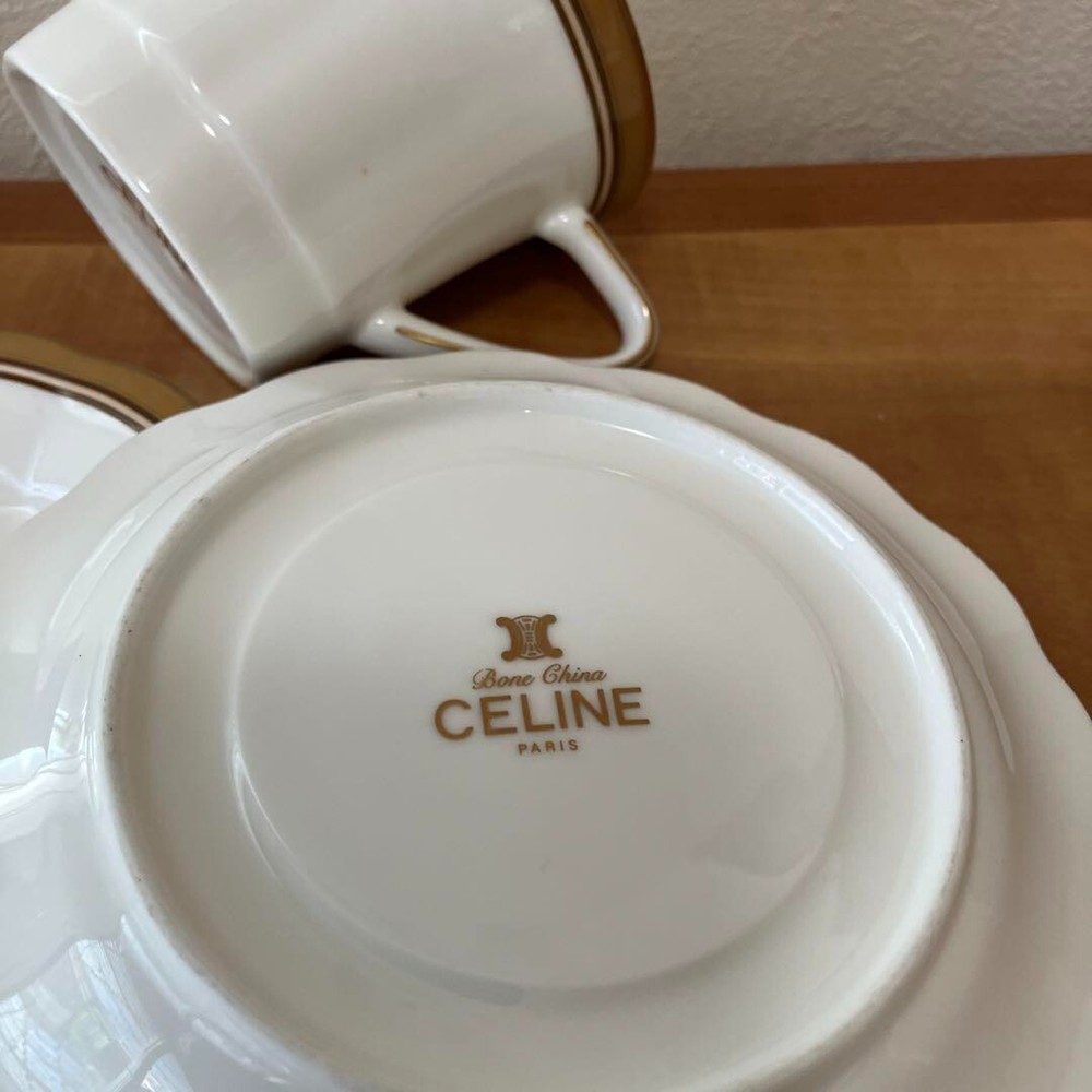 CELINE Cup Saucer Pair Set #3