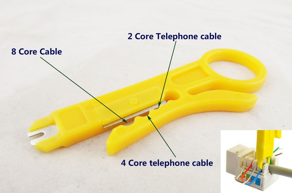 Network Connection Wire Punch Down Cutter Stripper UTP For Cat5 RJ45 Cable Tools