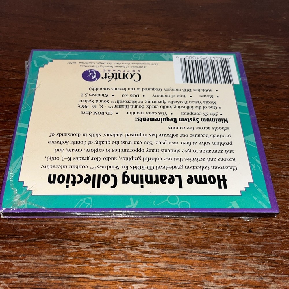 Home Learning Collection Math Reading K CD-ROM For Windows 3.1 - Conter Software