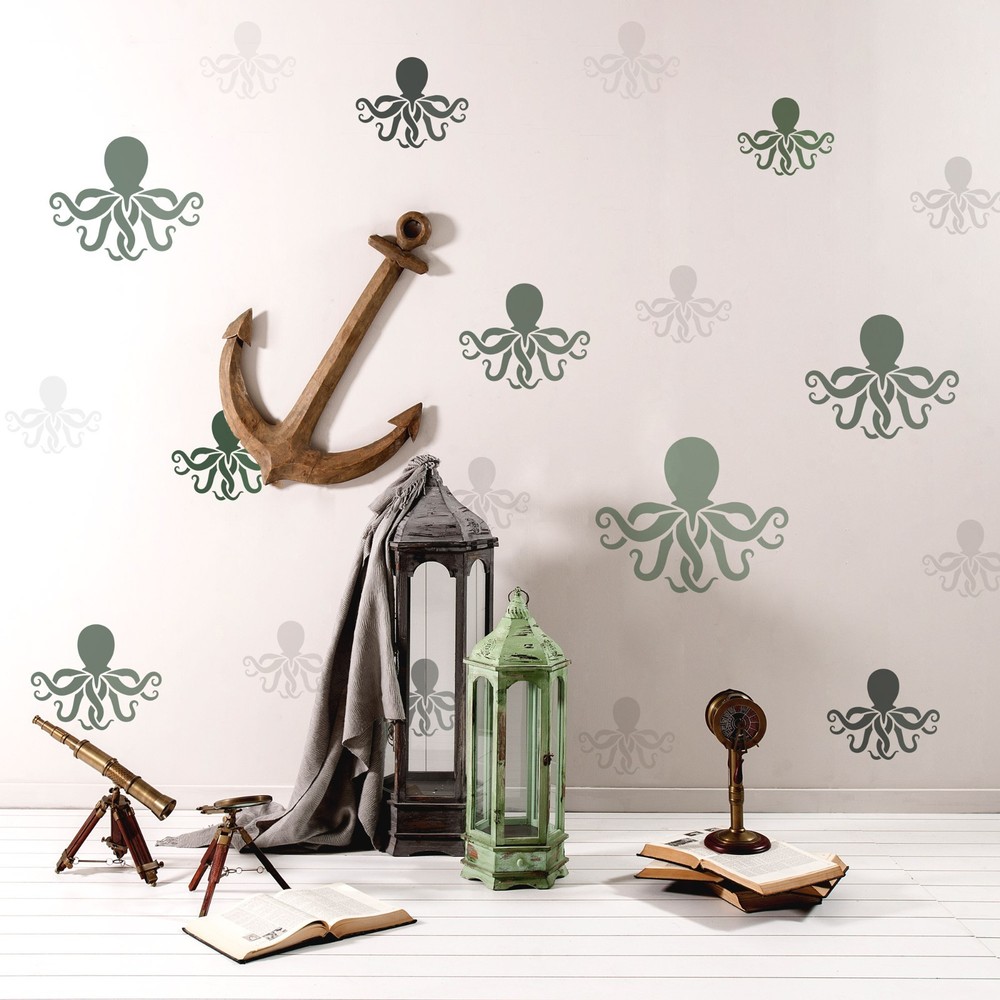 KIDS Reusable Plastic Stencils (5 pcs) // OCTOPUS
