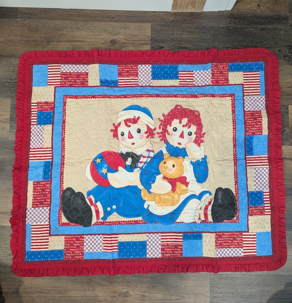 Raggedy Ann And Andy Vintage Nursery Crib Set Bundle