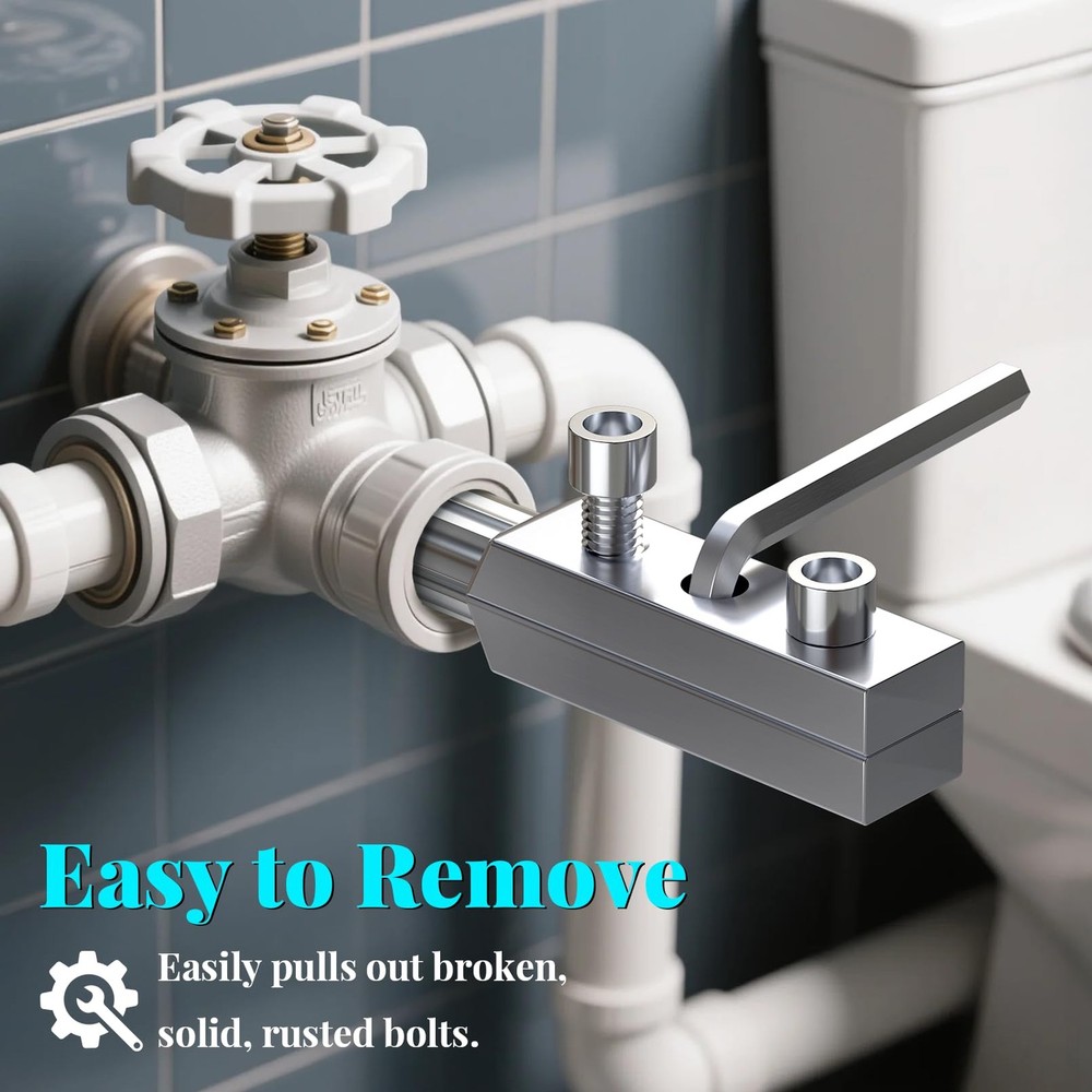 2 Pack Broken Pipe Extractor Tool, Easy-Out Stripped Screw Set,...