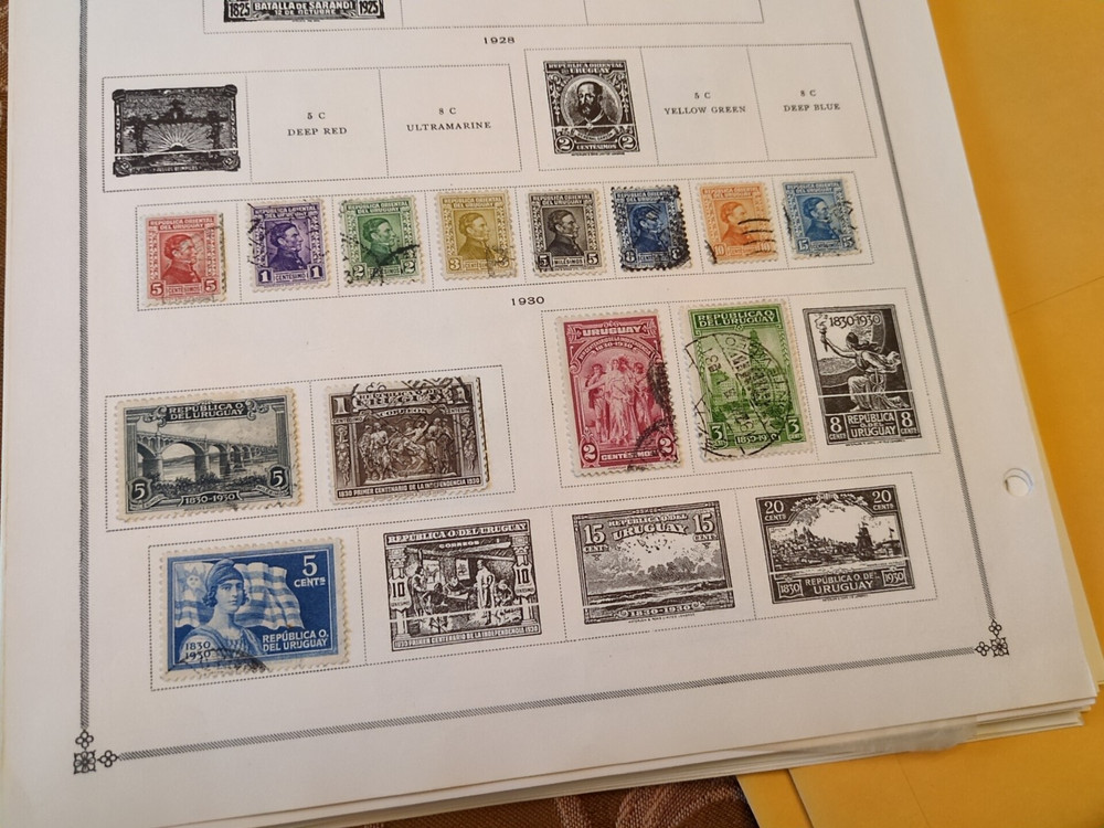 APC Z6436 Upper Volta Uraguay Scott internation pages and 260 stamps