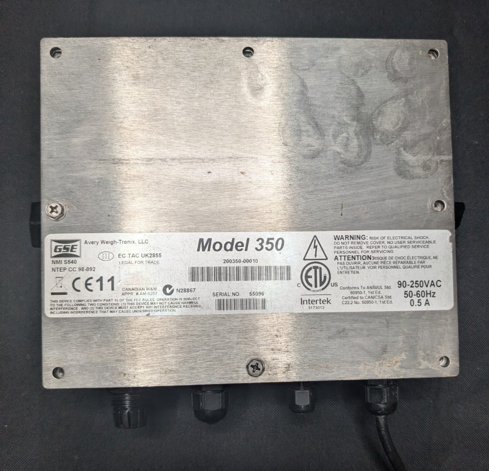 GSE Scale Systems Model 350 200350-00010 Code 17 As-IS