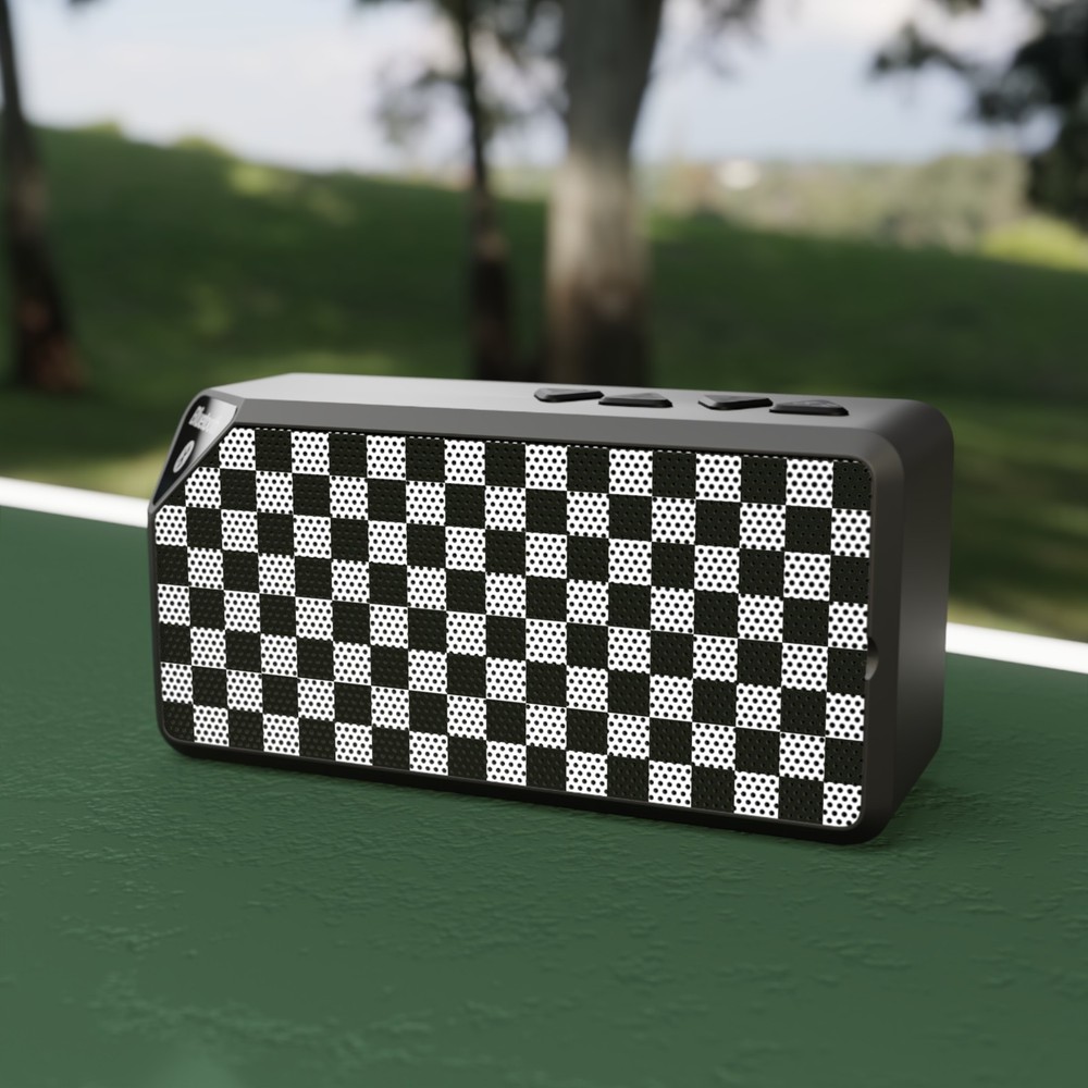 Stylish Bluetooth Speaker, Checker Pattern Design, Portable Sound Device