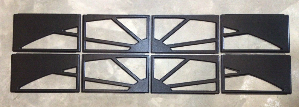 8pc Clopay Sunset Replacement Insert Grilles Short Panel Garage Door Black 503