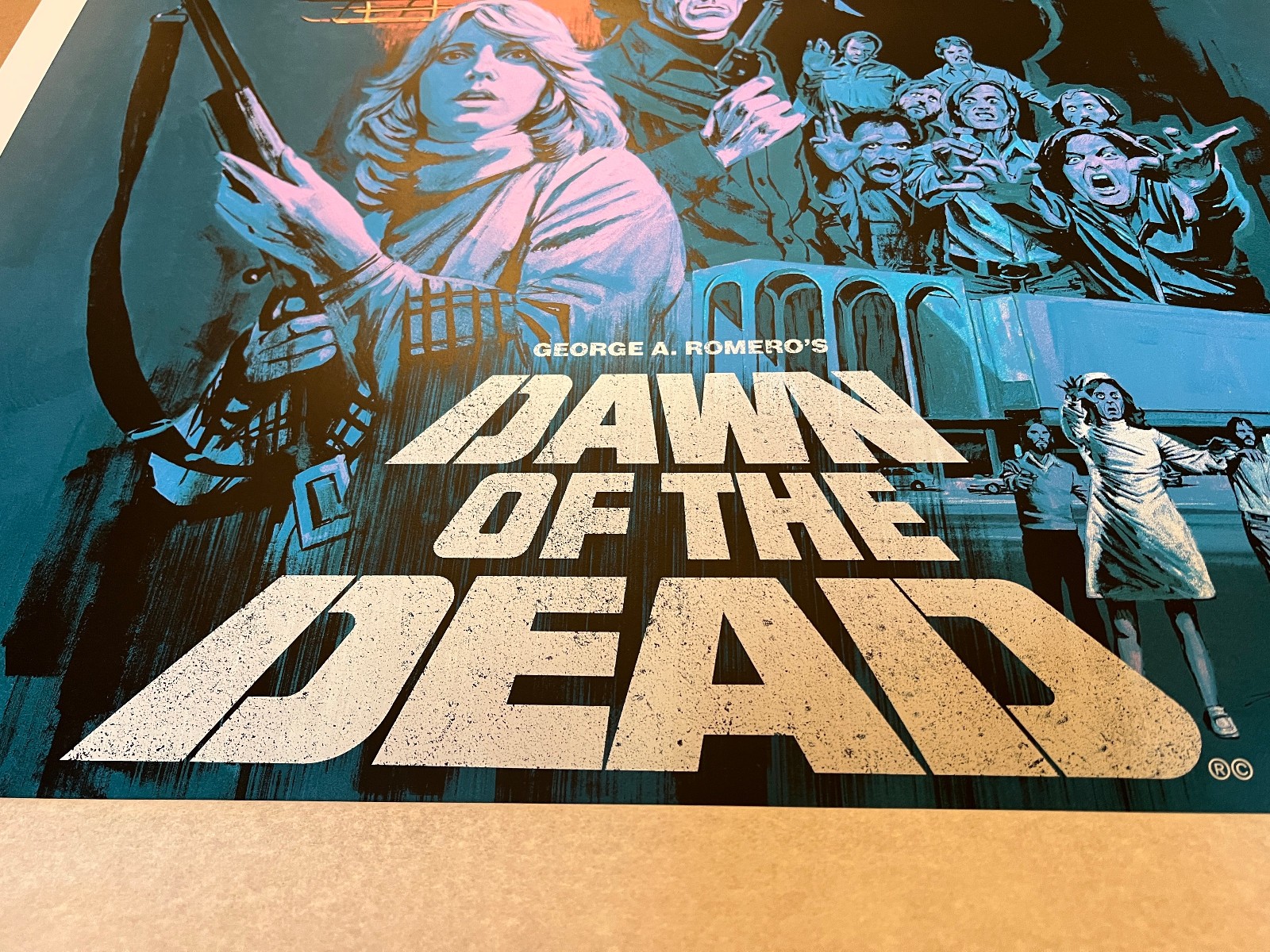 BNG x ISH - DAWN OF THE DEAD (1978) Print by Paul Mann (EMERALD Variant #69/175)