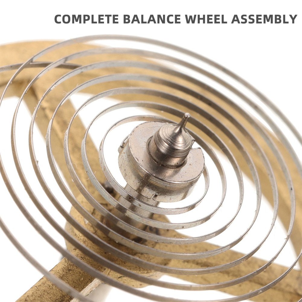 2 Pcs Clock Repairing Accessory Balance Wheel Part Spring Replacement