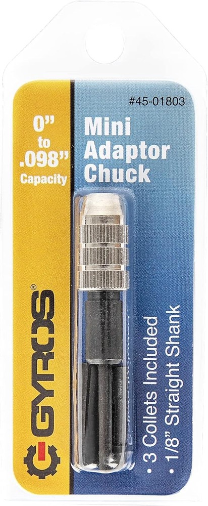 Micro Drill Chuck Adapter - Keyless, Lightweight, 3 Collets for Ultimate Control