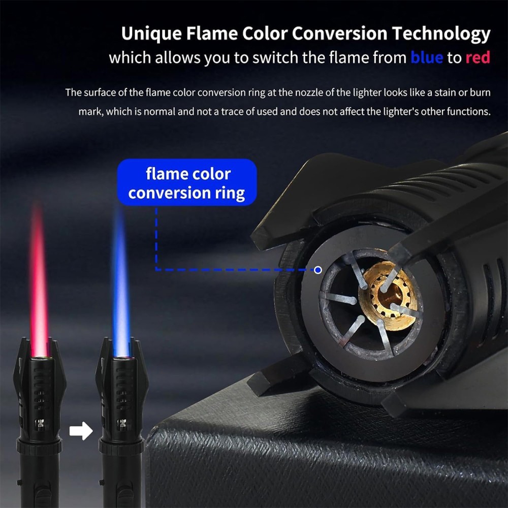Jet Flame Lighter Refillable Storm Lighter Windproof Long Stick Lighter