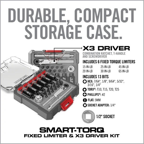 Real Avid Smart-Torq Fixed Limiter & X3 Driver Kit, Compact #AVSTFLX3KIT
