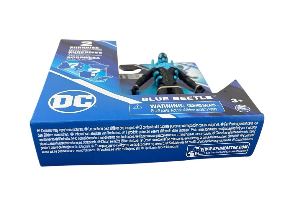 DC Spin Master Blue Beetle 4" Figure With 2 Surprise Accessories
