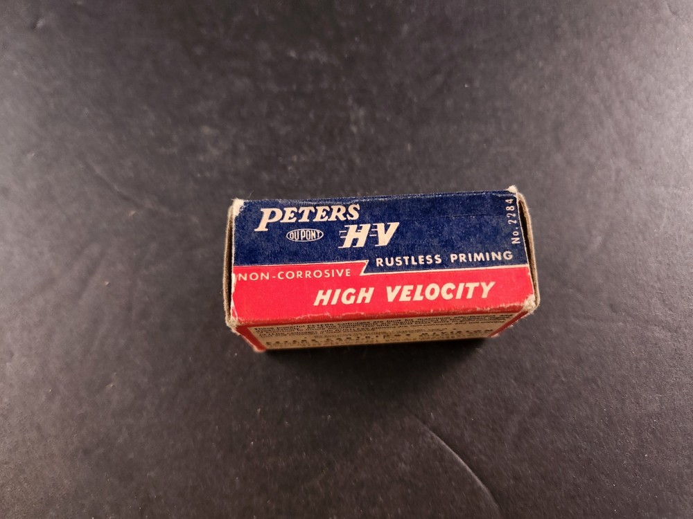 Vintage PETERS High Velocity 22 Long Ammo BOX Empty