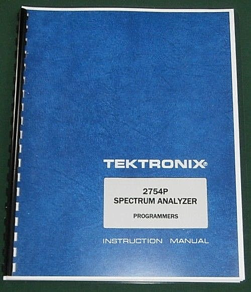 Tektronix 2754P Programmers Manual: Comb Bound & Protective Covers