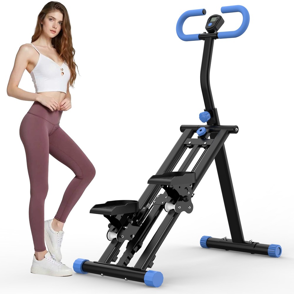 Vertical Climber Stair Stepper Full Body Workout Machine Adjustable Handlebar