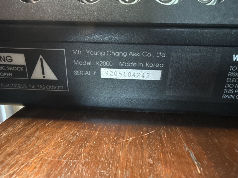 Kurzweil K2000 VAST Variable Architecture Synthesis Technology Keyboard Works