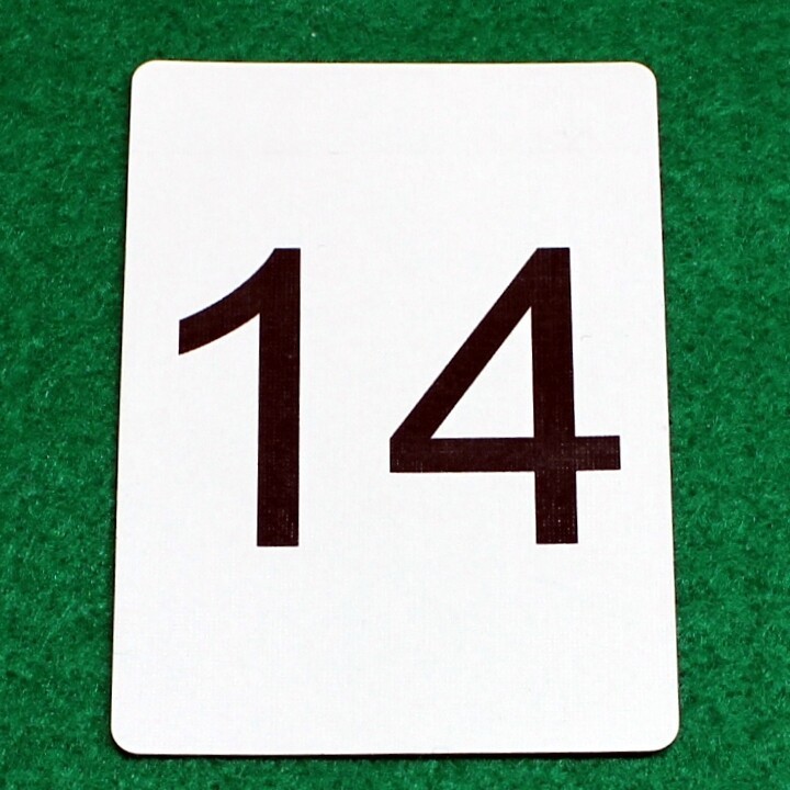 Number 14, Bicycle Printed Gaff Card, Blue
