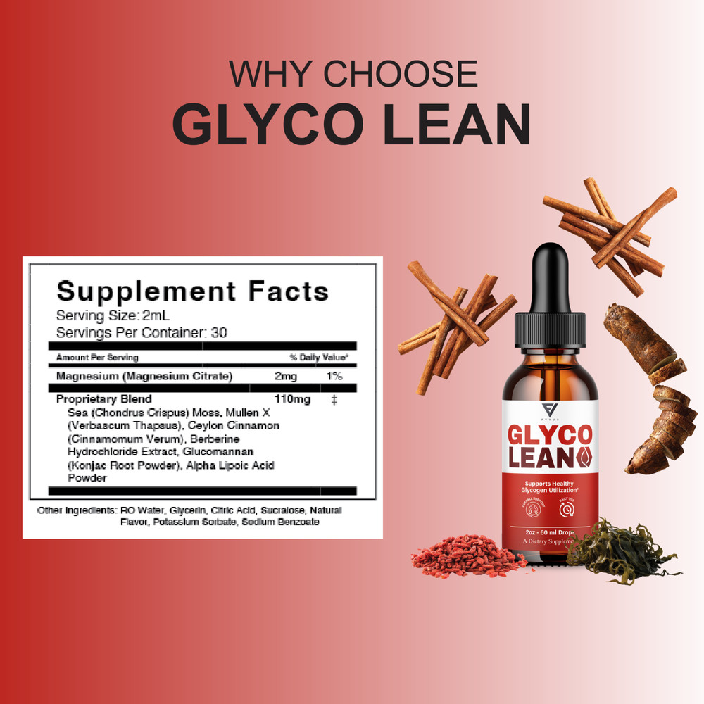 (5 Pack) Glyco Lean Drops, GlycoLean Premium Liquid Drop Supplement (10oz)