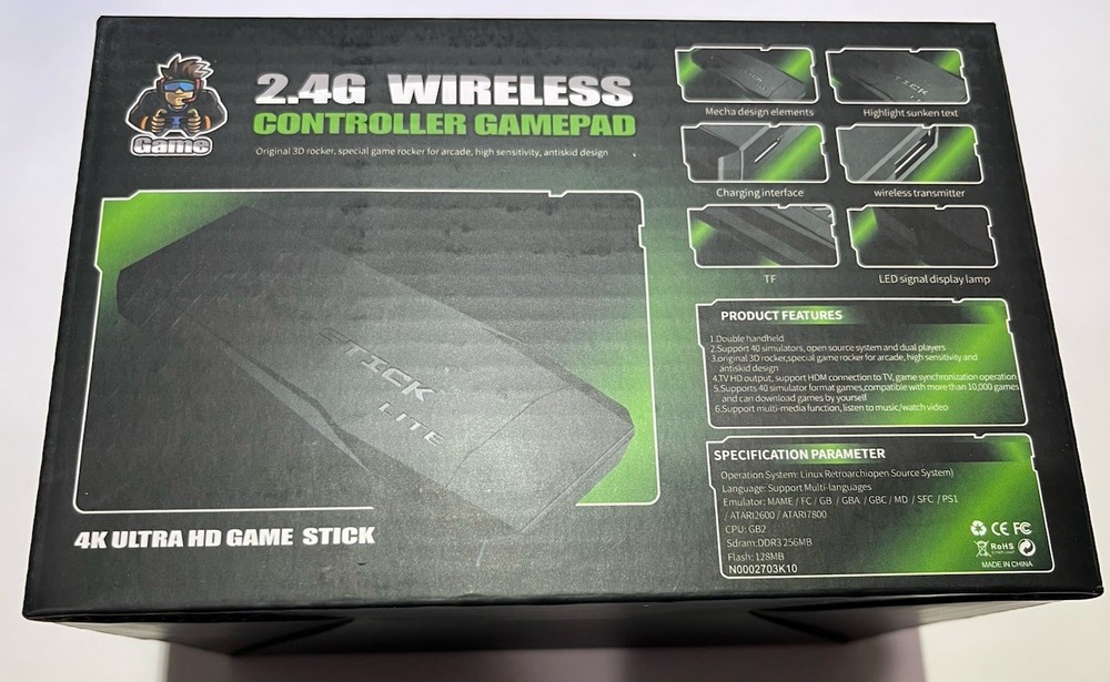New! 2.4G Wireless Controller Gamepad 4K Ultra HD Game Stick Lite 2 Controllers