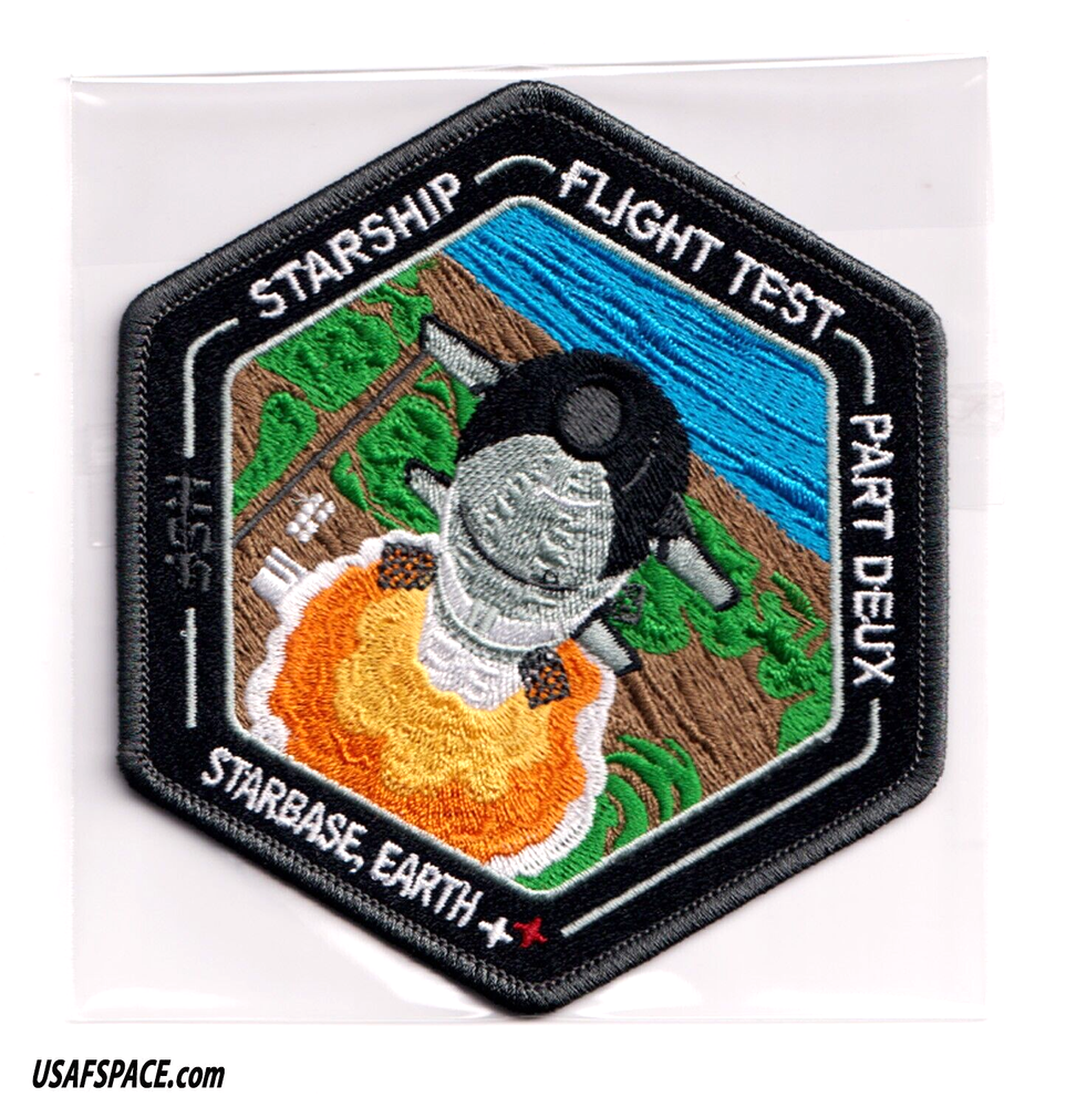 Authentic STARSHIP FLIGHT TEST -2 -PART DEUX-SPACEX-STARBASE, EARTH-Launch PATCH