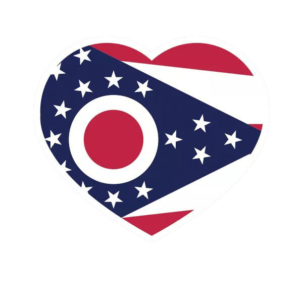Ohio Heart Sticker Decal