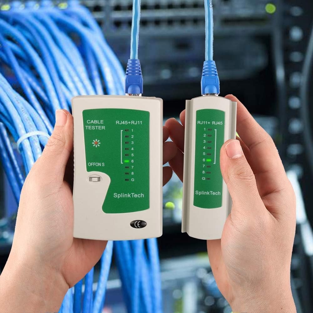 Multi-Function Ethernet Crimper with Network Tester & 100 Connectors Included
