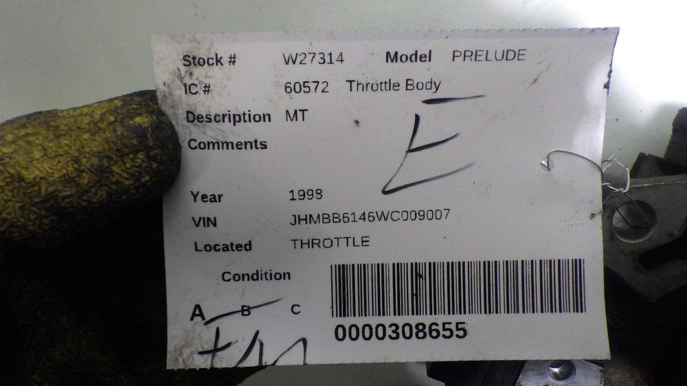 98 HONDA PRELUDE Throttle Body