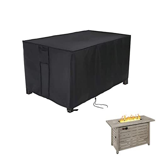 Rectangular Fire Pit Cover for Choice Products 42 Inch Gas Fire Pit TableOutd...