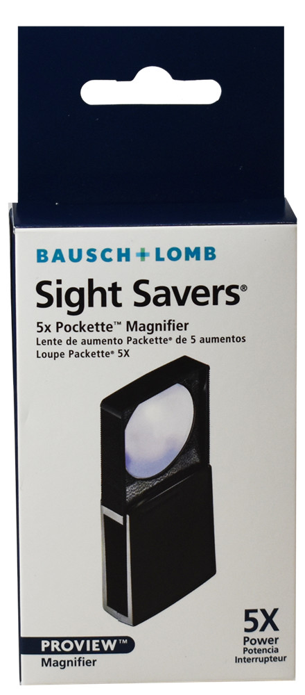 Bausch + Lomb 5X Sight Savers Pockette Slide Magnifier