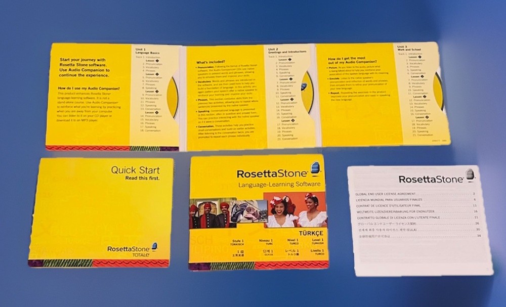 Rosetta Stone TURKCE Turkish Level 1 Version 4 CDs Preowned No Headset Preowned
