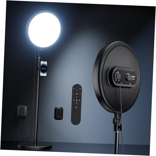 Large Ring Light with 79" Stand, 6500K Full-Screen Selfie Light Ring