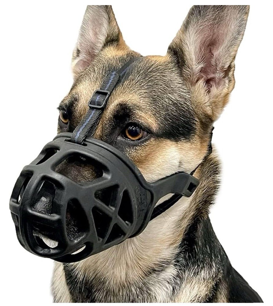 BARKLESS Dog Muzzle Basket Muzzle for Biting Chewing and Scavenging Humane. L