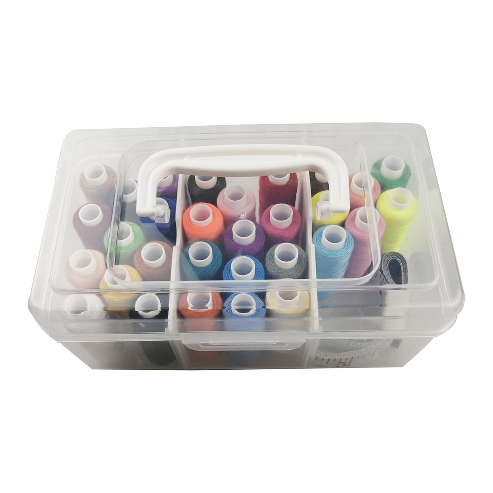 100 Colors Sewing Thread Kit 40S/2 40WT Polyester Machines Embroidery Overclock