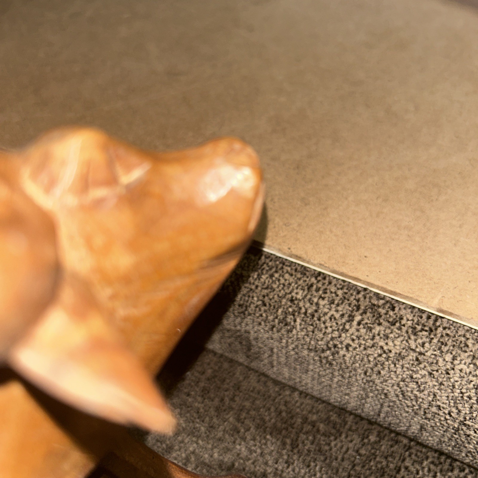 Hand Carved Solid Wood African Water Buffalo Sculpture Wooden Decor Figurine